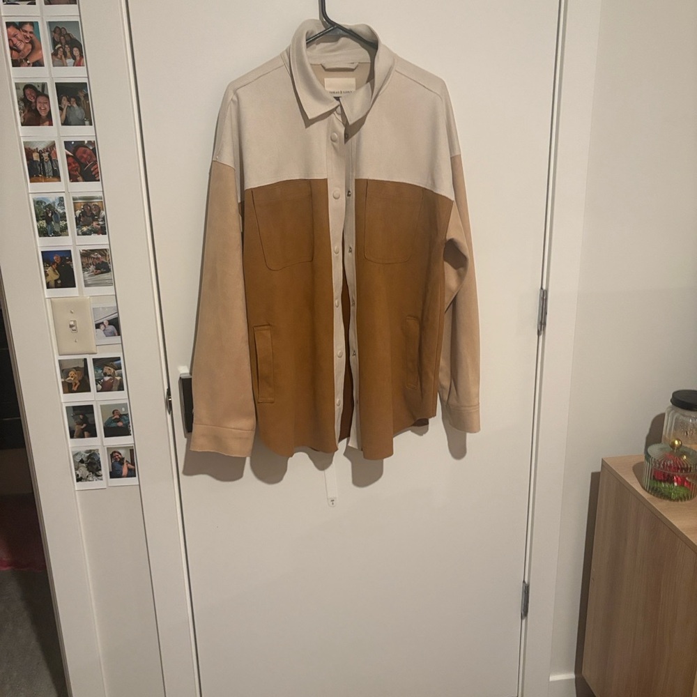 Thread and Supply Two-Tone Beige and Brown Women’s Jacket